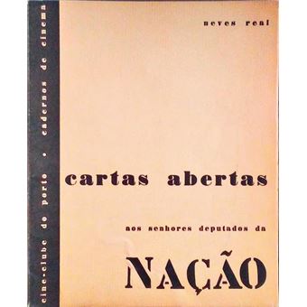 Cartas abertas aos senhores deputados da nação. em defesa do cinema. - 1