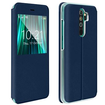 Capa Protetora Avizar para Xiaomi Redmi Note 8 Pro | Carteira | Janela Notificações - Azul Escuro - 1