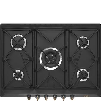 Placa a Gás Smeg Coloniale SRV876AOGH | 68.5 cm | 5 Zonas | Antracite - 1