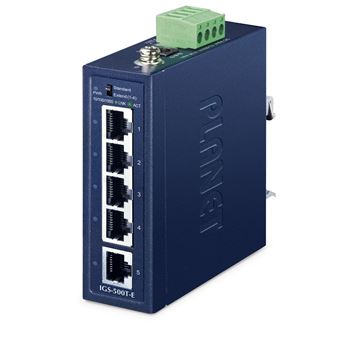 Switch de Rede PLANET IGS-500T-E | Azul - 1