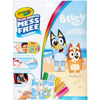 Livro de Colorir com 4 marcadores Crayola Color Wonder Bluey - 1