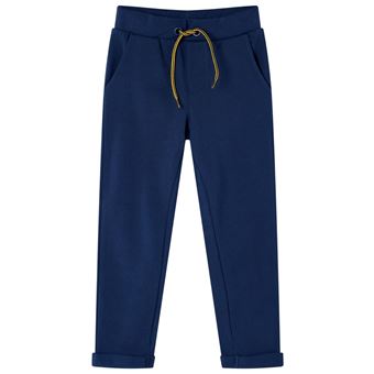 Calças de criança | vidaXL | com cordão azul-marinho 140 | 9 a 10 anos - 1