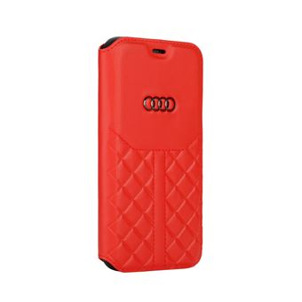 Capa Audi Série Q8 para iPhone 12 Pro Max | Vermelho | Couro Genuíno - 1