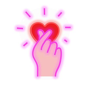 Painel LED CANDY SHOCK Wall Print Finger Heart - 1