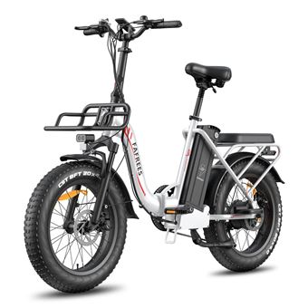 Bicicleta Elétrica FAFREES F20 Max | 500W | 48V30AH | 20" | Travão a disco mecânico | Branco - 1