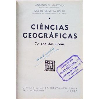 Ciências geográficas 7.º ano dos liceus. - 1