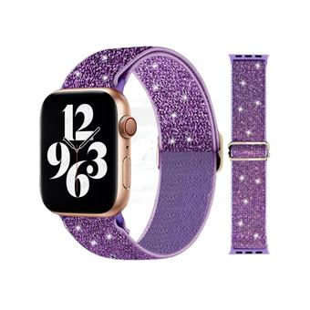 Bracelete Orysin Nylon para Apple Watch Series 9 41mm | Extensível com Brilho | Roxo - 1