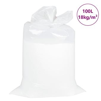 Enchimento de pufe EPS vidaXL | 100 L | Branco | 18 kg/m³ - 1