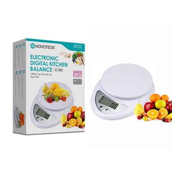 Balança Digital de Cozinha Novoteck JC-005 | Design Moderno | Capacidade 5kg | Função Tara | Display de Fácil Leitura - 1