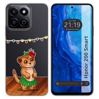 Capa de silicone TUMUNDOSMARTPHONE Transparente para Honor 200 Smart 5G desenhos de design Meerkat - 1