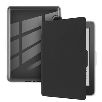 Capa FLOODKING para Amazon Kindle Paperwhite 3/2/1 | Acrílica | à Prova de Respingos | Sleep Inteligente | Preta - 1