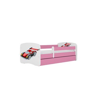 Cama 160 x 80 cm Kocot Kids com gaveta BabyDreams Racing Car Pink - 1
