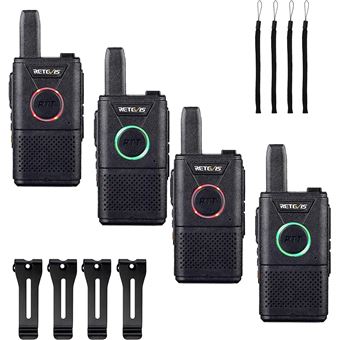 4 Walkie-talkies Bidirecionais Retevis sem Licença PMR446 - 1