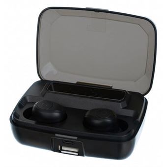 Auscultadores Bluetooth sem Fio ISO com Powerbank - Preto - 1