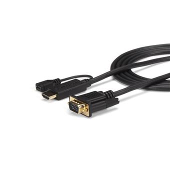 Adaptador de Cabo de Vídeo StarTech.com Cabo conversor ativo HDMI para VGA de 1,8 m - Adaptador HDMI para VGA - 1920x1200 ou 1080p | Preto - 1