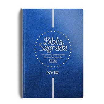 Bíblia Nvi Extra Gigante Novo Testamento - 2 Cores Semi Luxo Azul - 1