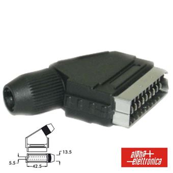 Ficha Alpha Elettronica Scart Macho de 21 pinos. - 1
