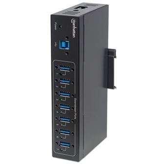 hub de interface Manhattan 164405 USB 3.0 (3.1 Gen 1) Type-B 5000 Mbit/s Preto