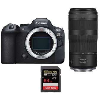 Canon EOS R6 Mark II ( R6II ) + RF 100-400mm f/5.6-8 IS USM + 1 SanDisk 64GB Extreme PRO UHS-II SDXC 300 MB/s + PDF 20 Técnicas para Melhorar as suas Fotografias - 1