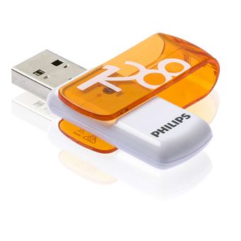 Unidade de Memória Usb Philips FM12FD05B | Laranja, Branco - 1