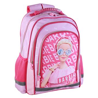 Mochila Primária DAM Barbie Deluxe com Compartimento Duplo | 28x16x41 cm | Rosa - 1