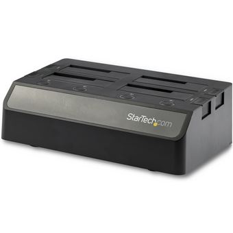 Docking Station para Discos Rígidos StarTech.com Estação de encaixe HDD SATA de 4 baías - Para SSDs/HDDs de 2,5"/3,5" - USB 3.1 (10 Gbps) | Preto - 1
