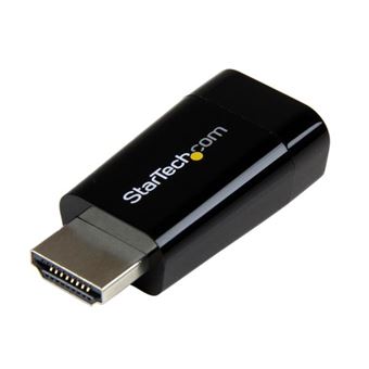 Adaptador para Cabos StarTech.com Conversor de adaptador HDMI para VGA compacto - Ideal para Chromebooks, Ultrabooks e portáteis - 1920x1200/1080p | Preto - 1