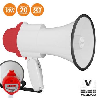 Megafone Vsound 10W ComGravação De Voz - 1