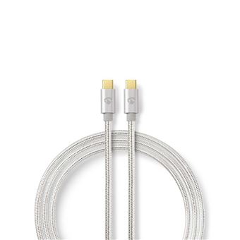 Nedis CCTB60700AL20 cabo USB 2 m 2.0 USB C Alumínio