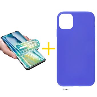 Pack 1 x Película de Hidrogel + Capa Accetel para Apple iPhone 13 Mini Silicone Liso Azul - 1