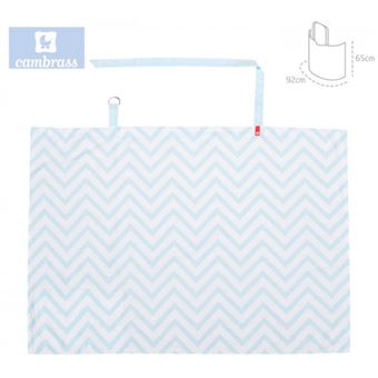 Capa de Amamentação Cambrass Zigzag Azul 92X65 Cm - 1