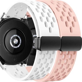 Pack Antiimpacto 2x Bracelete SnapFlow para Garmin Vivoactive 4S | Branco e Rosa - 1
