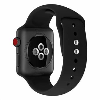 Pulseira silicone laço duplo preto para Apple Watch Series 4 40mm/Series 3 2 1 38mm - 1