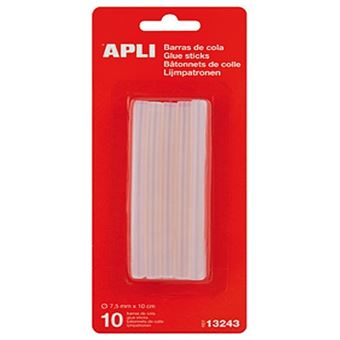 Recargas Barras Cola APLI 13243 | 7,5 mm | 10 Unidades - 1