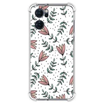 Capa Tumundosmartphone de silicone anti-choque para Oppo Find X5 Lite 5G design Flores 01 Desenhos - 1