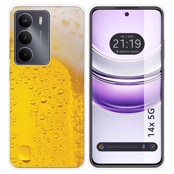 Capa de Silicone Tumundosmartphone para Realme 14x 5G | Desenhos de cerveja - 1