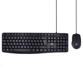 Teclado com Fios + Rato Ewent EW3006 | Idioma: Espanhol | Preto - 1