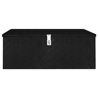 Caixa de Arrumação vidaXL | 100x55x37 cm | alumínio preto - 1