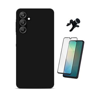 Kit Película de Vidro Temperado Gorilasglass + Capa Proteção Silicone + Suporte Reforçado de Carro GIFT4ME para Samsung Galaxy A17 4G | Preto - 1