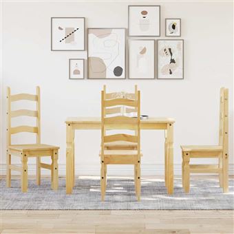 Conjunto de jantar vidaXL Panama | 5 Peças | madeira pinho maciça - 1