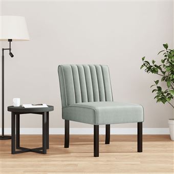 Cadeirão vidaXL | veludo cinzento-claro - 1