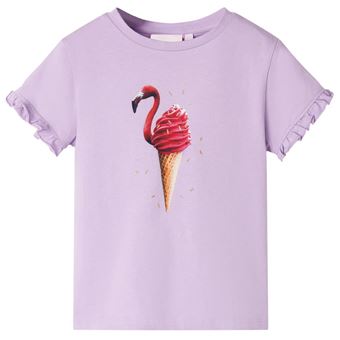 T-shirt para criança vidaXL | lilás 140 | 9 a 10 anos - 1