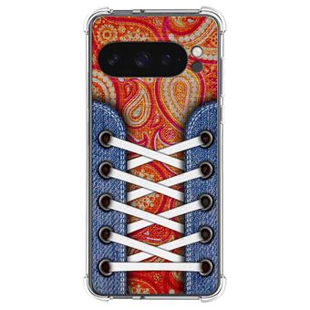 Capa de Silicone TUMUNDOSMARTPHONE para Google Pixel 9 Pro XL 5G anti-choque | desenhos Tênis 10 - 1