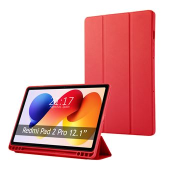 Capa Tumundosmartphone Flip Inteligente para Xiaomi Redmi Pad 2 Pro Vermelha - 1