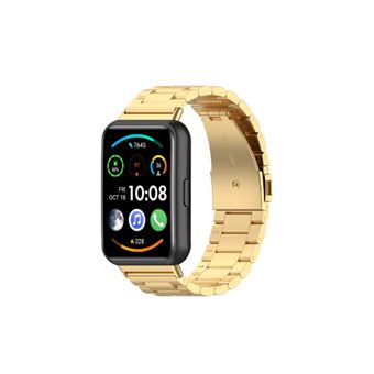 Bracelete de Aço + Ferramenta Gift4Me para Huawei Watch Fit 2 Classic - Ouro - 1