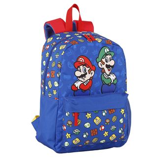 Mochila Americana DAM Super Mario e Luigi com Compartimento para Portátil |  31x13,5x40 cm - 1
