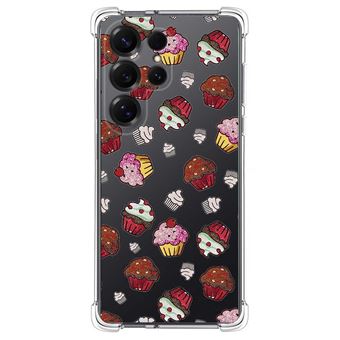 Capa TUMUNDOSMARTPHONE de silicone à prova de choque para Samsung Galaxy S25 Ultra 5G com design de desenhos de muffins - 1