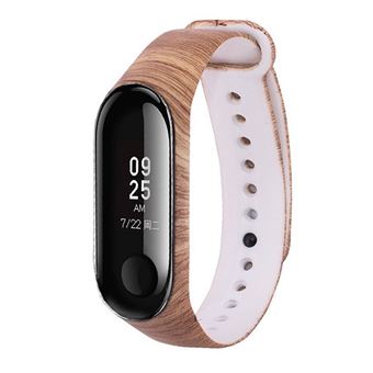 Correia / Bracelete Xiaomi Mi Band 3 / Mi Band 4 Estampado de Madeira - 1