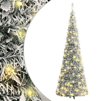 Árvore de Natal Artificial pop-up com Neve vidaXL | 200 Luzes LED | 210cm - 1