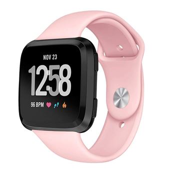 Pulseira de Silicone WISETONY para Fitbit Versa 6.7-8.1 inch Rosa - 1